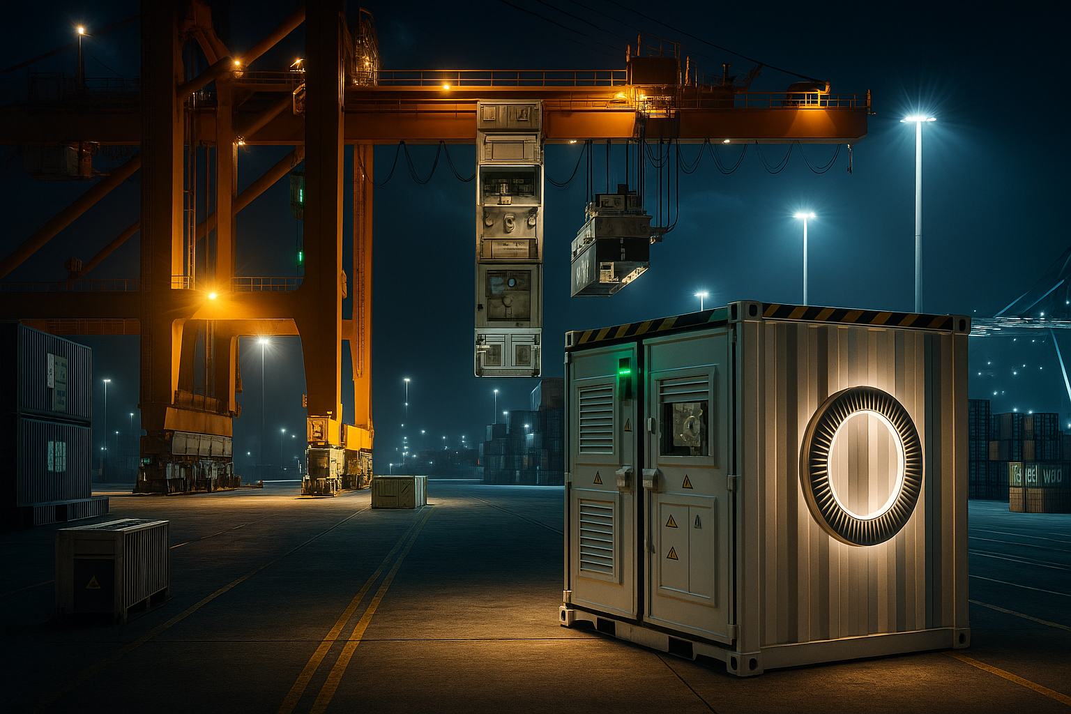 LL0725-Container in ports - night .png
